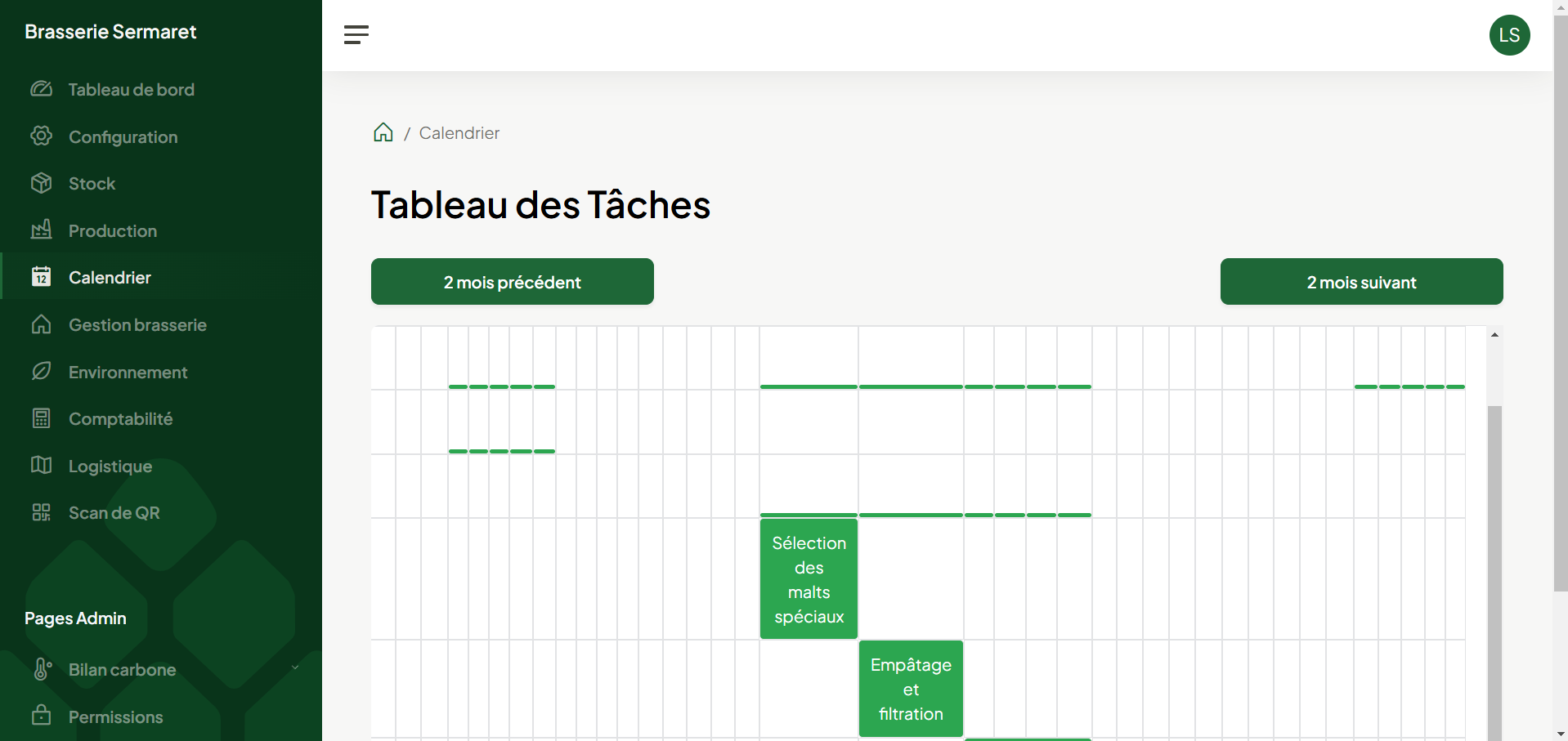 Calendar & Projects